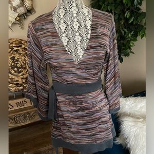 Blue Sunset Wrap Sweater
